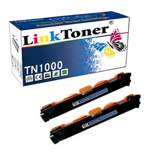 linktoner compatible toner cartridge replacement high yield for brother tn1000 bk 2 pack laser printer dcp-1510, dcp-1511, dcp-1512, dcp-1512w, dcp-1610, dcp-1610w