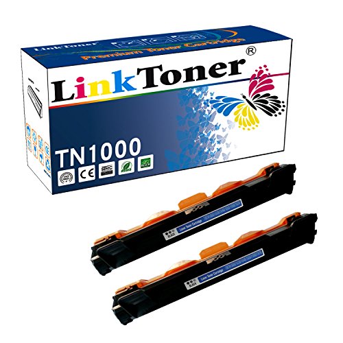 LinkToner Compatible Toner Cartridge Replacement High Yield for Brother TN1000 BK 2 Pack Laser Printer DCP-1510, DCP-1511, DCP-1512, DCP-1512W, DCP-1610, DCP-1610W