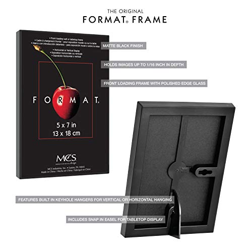 MCS Format Picture Frames, Gallery Wall Frames, Black, 5 x 7, 12-Pack