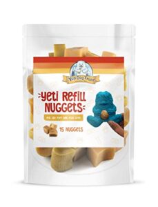 yeti refill nuggets for puff and play dog toys, natural yak cheese treats for interactive chew toys and dispensers, 15 pieces, 7 oz