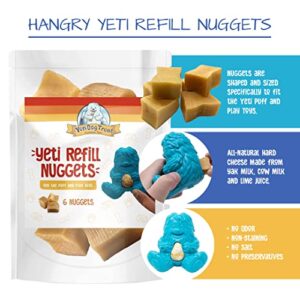 Yeti Refill Nuggets for Puff and Play Dog Toys, Natural Yak Cheese Treats for Interactive Chew Toys and Dispensers, 15 Pieces, 7 Oz