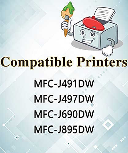 MM MUCH & MORE Compatible Ink Cartridge Replacement for Brother LC-3013 LC3013 Used with MFC-J487DW MFC-J491DW MFC-J497DW MFC-J690DW MFC-J895DW Printers (4 Black)