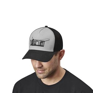 YETI Skiff Logo Snapback Trucker Hat, Gray/Black