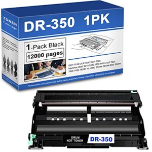 lkkj 1 pack dr-350 drum unit replacement for brother dr350 dcp-7010 7020 intellifax 2820 mfc-7220 7240 hl-2030 2040 printer toner. black