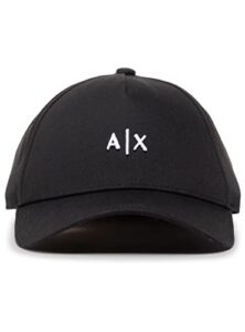 a|x armani exchange men’s hat baseball cap, black/white, one size