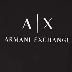 A|X ARMANI EXCHANGE mens Classic Crew Logo T-shirt T Shirt, Black, X-Small US