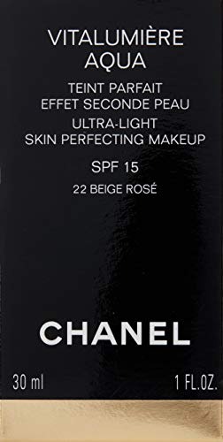 Chanel Vitalumiere Aqua Ultra-Light Skin Perfecting Makeup SPF 15-30 ml, 22 Beige Rose