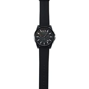 AX ARMANI EXCHANGE Men's Black Silicone Strap Watch (Model: AX1326)