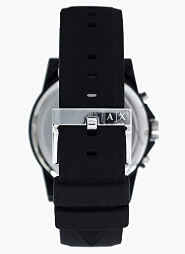 AX ARMANI EXCHANGE Men's Black Silicone Strap Watch (Model: AX1326)