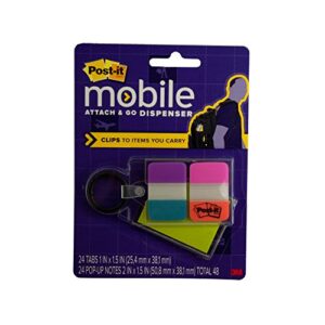 kole imports post-it notes & tabs attach & go clip-on dispenser (ol208)