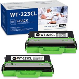 nucala compatible wt-223cl wt223cl waste toner box replacement for brother mfc-l3710cw mfc-l3750cdw hl-l3210cw hl-l3270cdw hl-l3230cdw hl-l3290cdw fc-l3770cdw printer (2-pack, black)