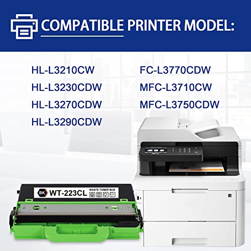 NUCALA Compatible WT-223CL WT223CL Waste Toner Box Replacement for Brother MFC-L3710CW MFC-L3750CDW HL-L3210CW HL-L3270CDW HL-L3230CDW HL-L3290CDW FC-L3770CDW Printer (2-Pack, Black)