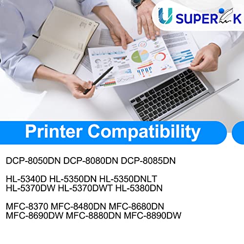 SuperInk Compatible Toner Cartridge Replacement for Brother TN650 TN-650 TN620 TN-620 (Black, 1-Pack)