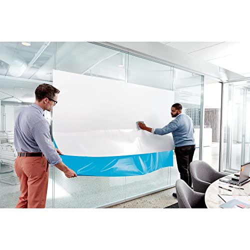 Post-it Dry Erase Whiteboard Film Surface for Walls, Doors, Tables, Chalkboards, Whiteboards, and More, Removable, Stain-Proof, Easy Installation, 3 ft x 2 ft Roll , White, 3 x 2 Feet (DEF3x2)