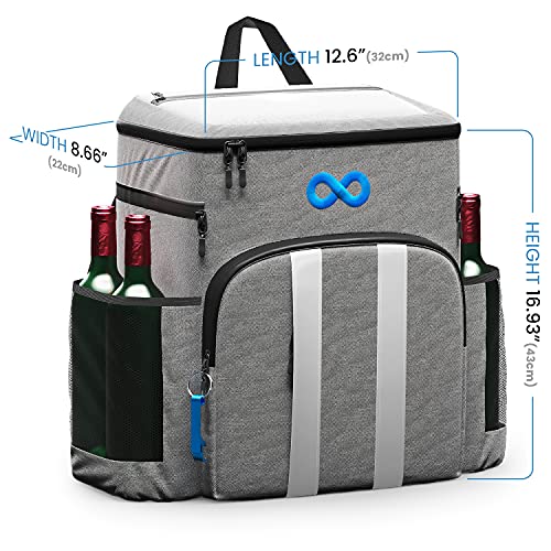 Everlasting Comfort Insulated Cooler Backpack - Keeps 54 Cans Cold for Up to 24 Hours - Waterproof & Leak Proof Soft Cooler Bag - Beach Accessories