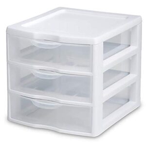 Sterilite Organizer Mini 3 Drawer Wht Sm (Pack of 2)