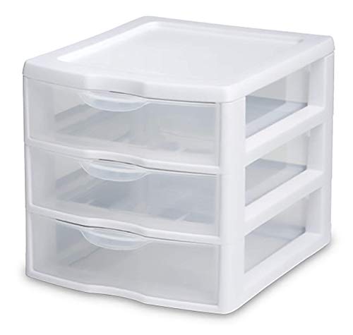 Sterilite Organizer Mini 3 Drawer Wht Sm (Pack of 2)