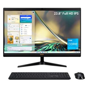 Acer Aspire C24-1700-UA91 AIO Desktop | 23.8" Full HD IPS Display | 12th Gen Intel Core & Brother MFC-J1010DW Wireless Color Inkjet All-in-One Printer with Mobile Device