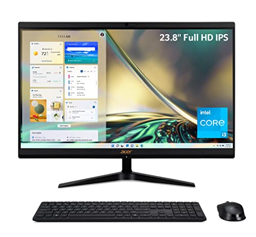 Acer Aspire C24-1700-UA91 AIO Desktop | 23.8" Full HD IPS Display | 12th Gen Intel Core & Brother MFC-J1010DW Wireless Color Inkjet All-in-One Printer with Mobile Device