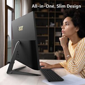 Acer Aspire C24-1700-UA91 AIO Desktop | 23.8" Full HD IPS Display | 12th Gen Intel Core & Brother MFC-J1010DW Wireless Color Inkjet All-in-One Printer with Mobile Device