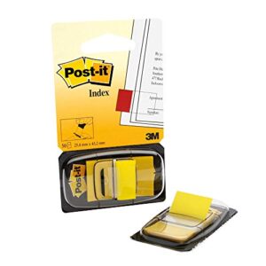 Post-it Flags, Yellow, 1-Inch Wide, 50/Dispenser, 1-Dispenser/Pack