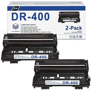 [black,2-pack] compatible dr-400 dr400 drum unit replacement for brother dcp-1200 1400 hl-1230 1240 1250 1270n 1435 1440 1450 1470n mfc-8300 8500 8600 8700 9600 9700 9800 p2500 printer