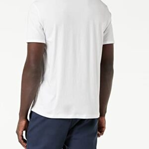 A|X ARMANI EXCHANGE Men's Tonal Classic Circle Logo Short Sleeve Tee Shirt, White, X-Large