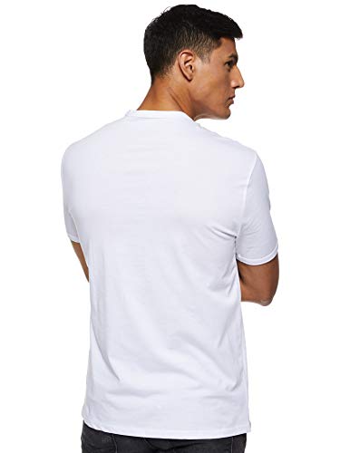 A|X ARMANI EXCHANGE Men's Tonal Classic Circle Logo Short Sleeve Tee Shirt, White, X-Large