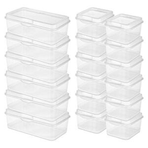 sterilite large fliptop latching storage box, 6 pack, and small fliptop latching storage box, 12 pack for office and household organization