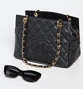 CHANEL Women's Pre-Loved Petit Timeless Tote, Caviar, Black, One Size