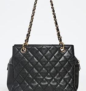 CHANEL Women's Pre-Loved Petit Timeless Tote, Caviar, Black, One Size