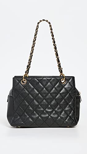 CHANEL Women's Pre-Loved Petit Timeless Tote, Caviar, Black, One Size