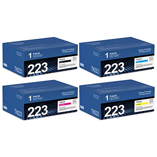 TN-223 TN223 Toner Cartridge TN223BK TN223C TN223M TN223Y Toner Cartridge 1BK+1C+1M+1Y, 4 Pack EAXIUE Compatible Replacement for Brother HL-3210CW 3230CDW MFC-L3770CDW L3710CW DCP-L3510CDW Printer