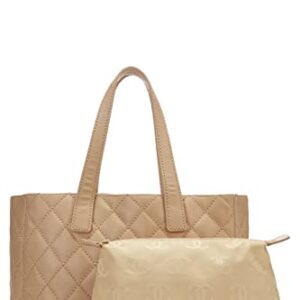 CHANEL, Pre-Loved Beige Calfskin Wild Stitch Tote Large, Beige