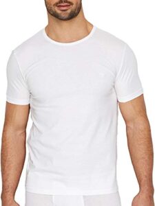 emporio armani men’s cotton crew neck t-shirt, 3-pack, white, medium