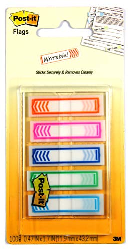 Post-it Message Flags,"Sign Here", 100 Flags/Dispenser, 1 Dispenser/Pack.47 in Wide, Assorted Colors (684-SH-NOTE)
