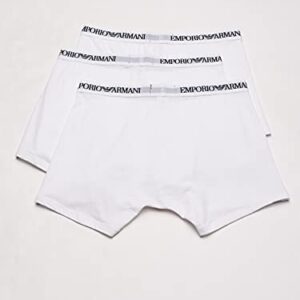 Emporio Armani Men's Cotton Boxer Briefs, White, Medium