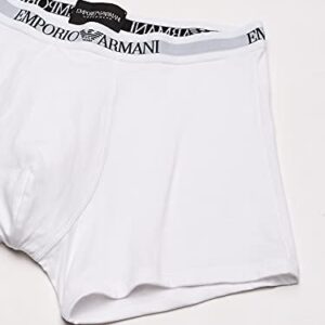 Emporio Armani Men's Cotton Boxer Briefs, White, Medium