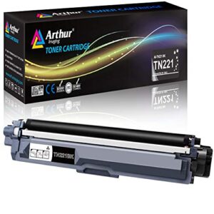 arthur imaging compatible toner cartridge replacement for brother tn221 (black, 1-pack)