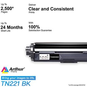 Arthur Imaging Compatible Toner Cartridge Replacement for Brother TN221 (Black, 1-Pack)