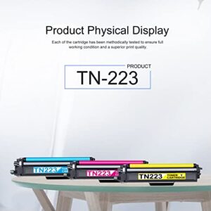 MITOCOLOR TN-223 TN223C/M/Y High Yield Color Toner Cartridge Compatible TN223C TN223M TN223Y Replacement for Brother MFC-L3770CDW L3750CDW HL-3210CW 3270CDW DCP-L3510CDW L3550CDW Printer, Sold