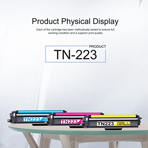 MITOCOLOR TN-223 TN223C/M/Y High Yield Color Toner Cartridge Compatible TN223C TN223M TN223Y Replacement for Brother MFC-L3770CDW L3750CDW HL-3210CW 3270CDW DCP-L3510CDW L3550CDW Printer, Sold