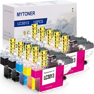 mytoner compatible ink cartridge replacement for brother lc3013 lc-3013 inkfor mfc-j491dw mfc-j895dw mfc-j690dw mfc-j497dw printer (4 black, 2 cyan magenta yellow, 10-pack)