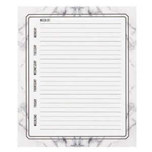 Post-it Super Sticky Printed Weekly Calendar, Marble, 6.5x7.8 in (BC-DSKCAL-MRBL)