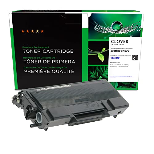 Clover Remanufactured Toner Cartridge Replacement for Brother TN670 | Black