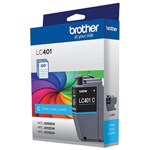 Brother Genuine LC401C Standard-Yield Cyan Ink Cartridge
