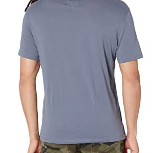 A|X ARMANI EXCHANGE mens Short Sleeve Tonal Icon Logo T-shirt T Shirt, Grisaille, Small US