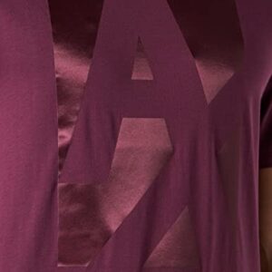 A|X ARMANI EXCHANGE Men's Silky Large Logo T-Shirt, Grape Wine, S