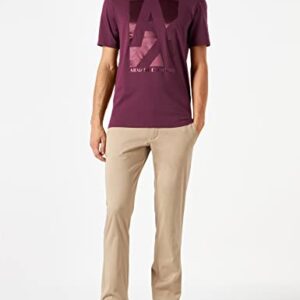 A|X ARMANI EXCHANGE Men's Silky Large Logo T-Shirt, Grape Wine, S