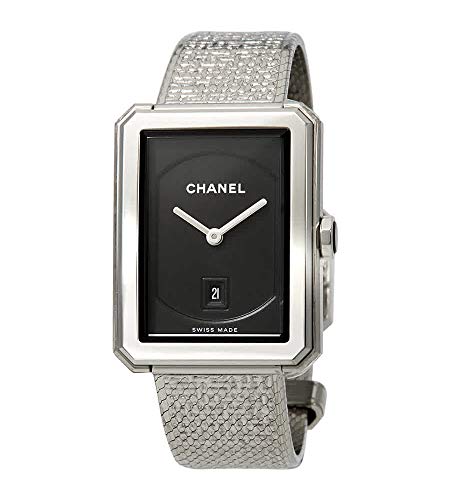 CHANEL Boyfriend Black Guilloche Dial Ladies Watch H4878